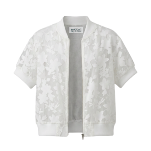 Botanical Opal Print Zip Jacket