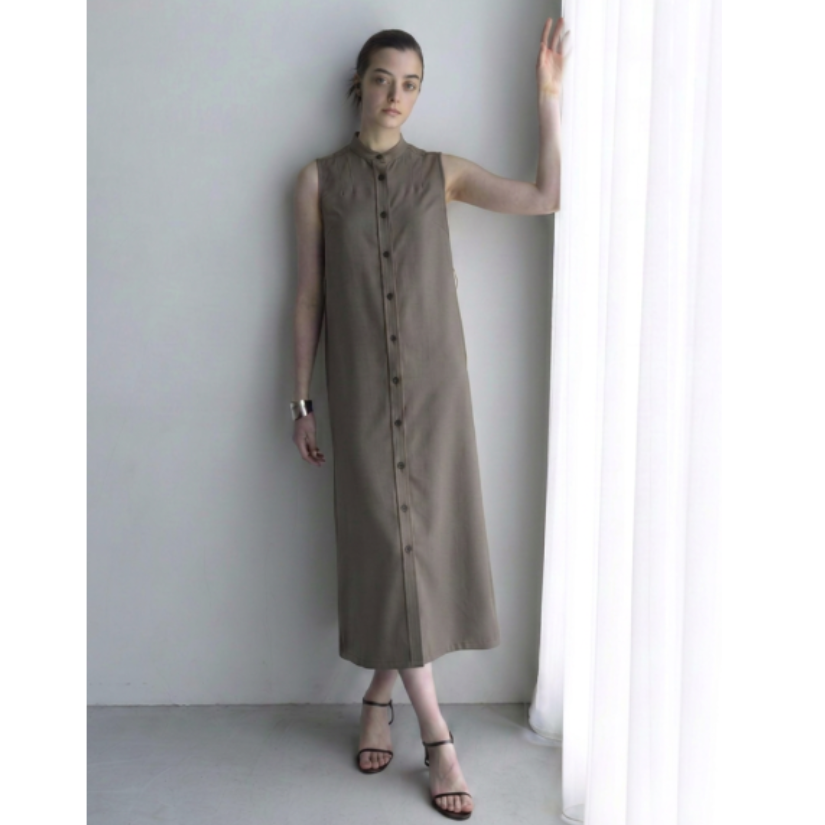 Front Button No sleeve One Piece