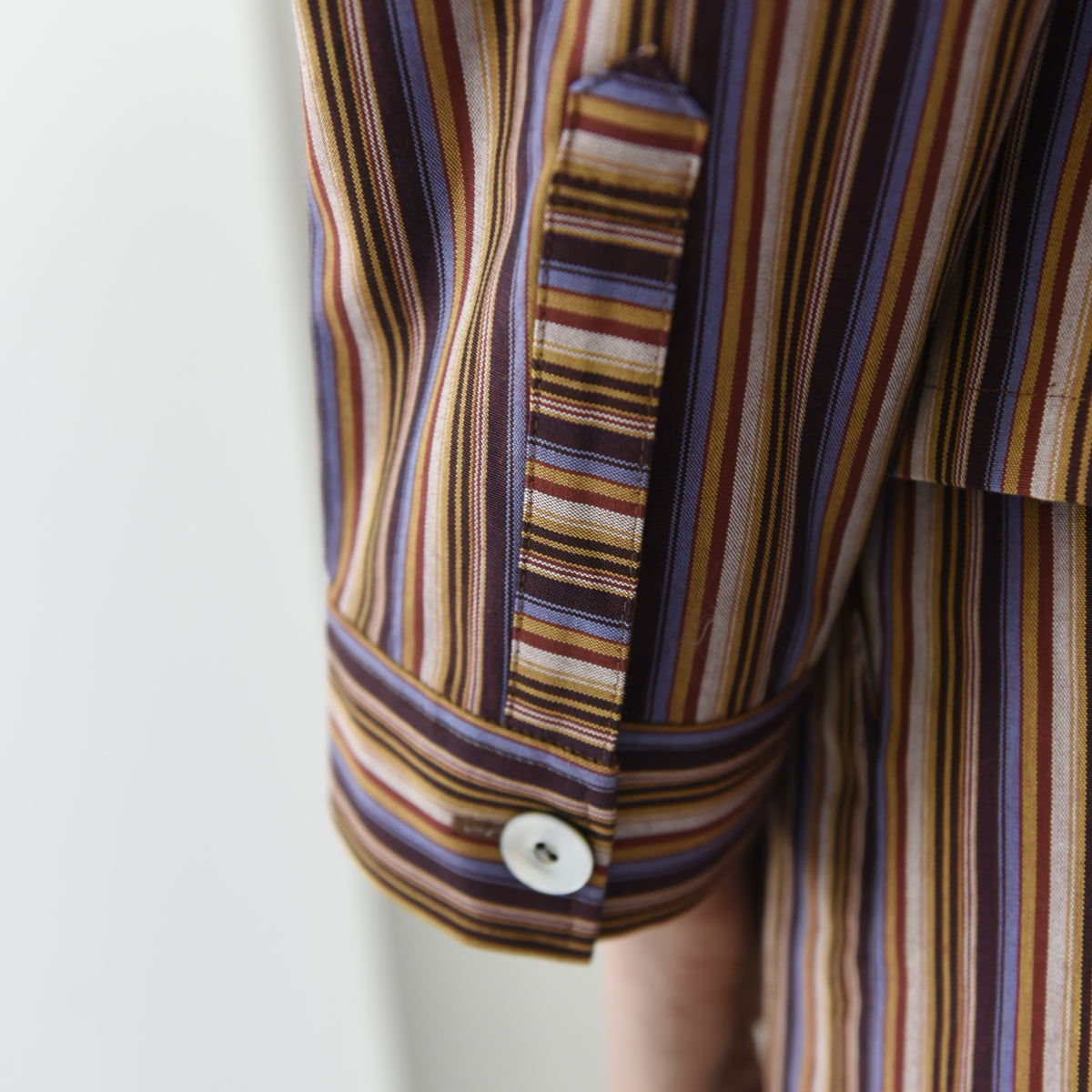 Mikawa Cotton Stripe Shirt Jacket