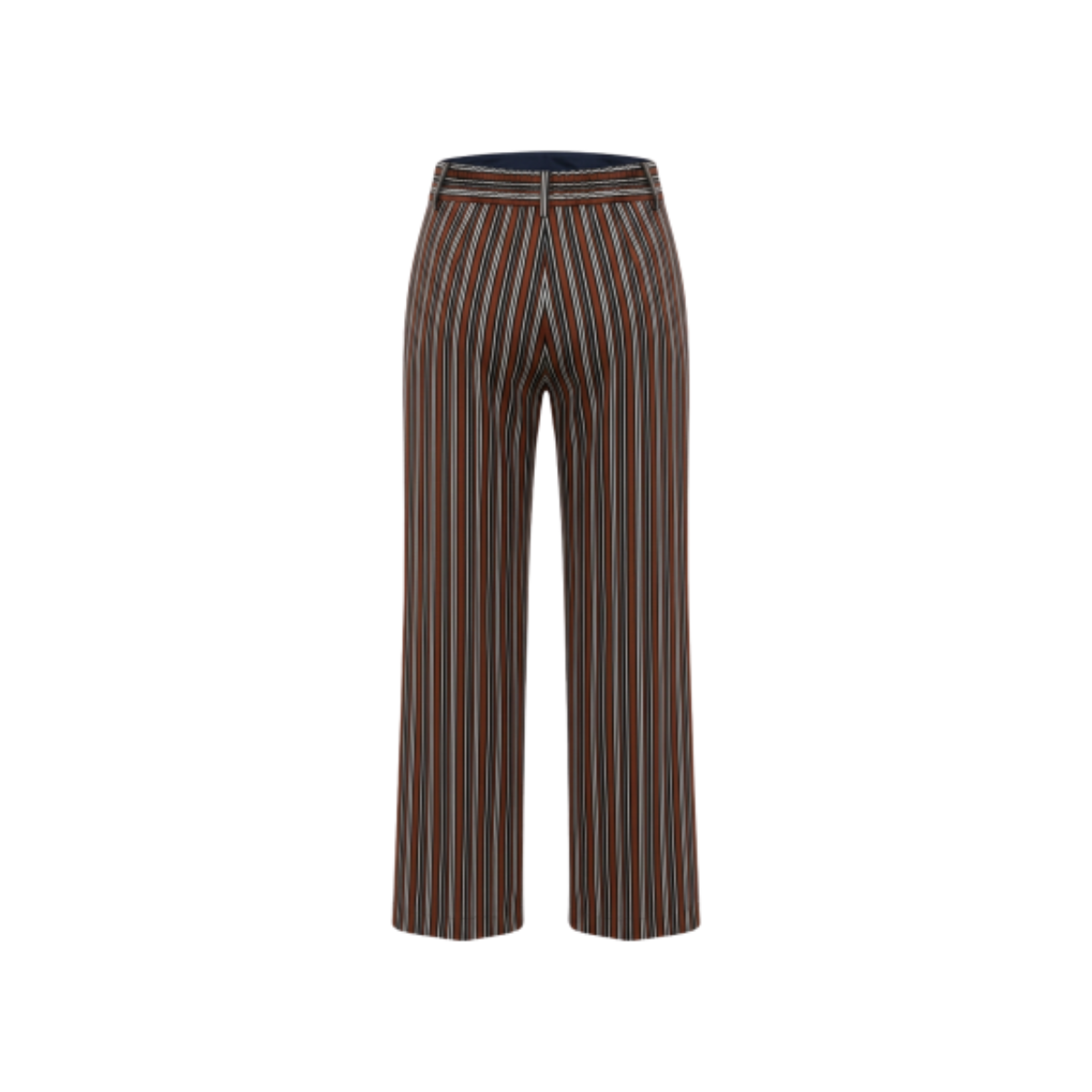 Pantalon large rayé en coton Mikawa