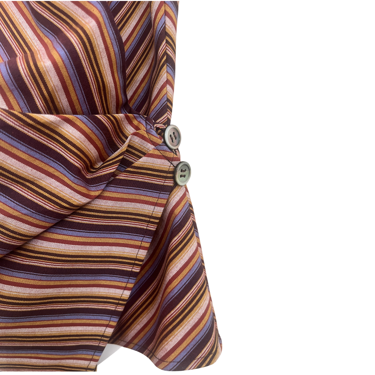 Mikawa Cotton Stripe Wrap Bouse