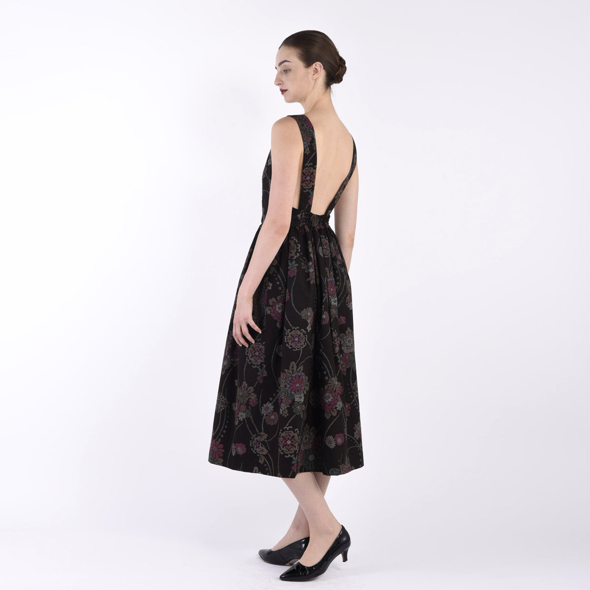 Kimono Print Cotton Jumper Skirt