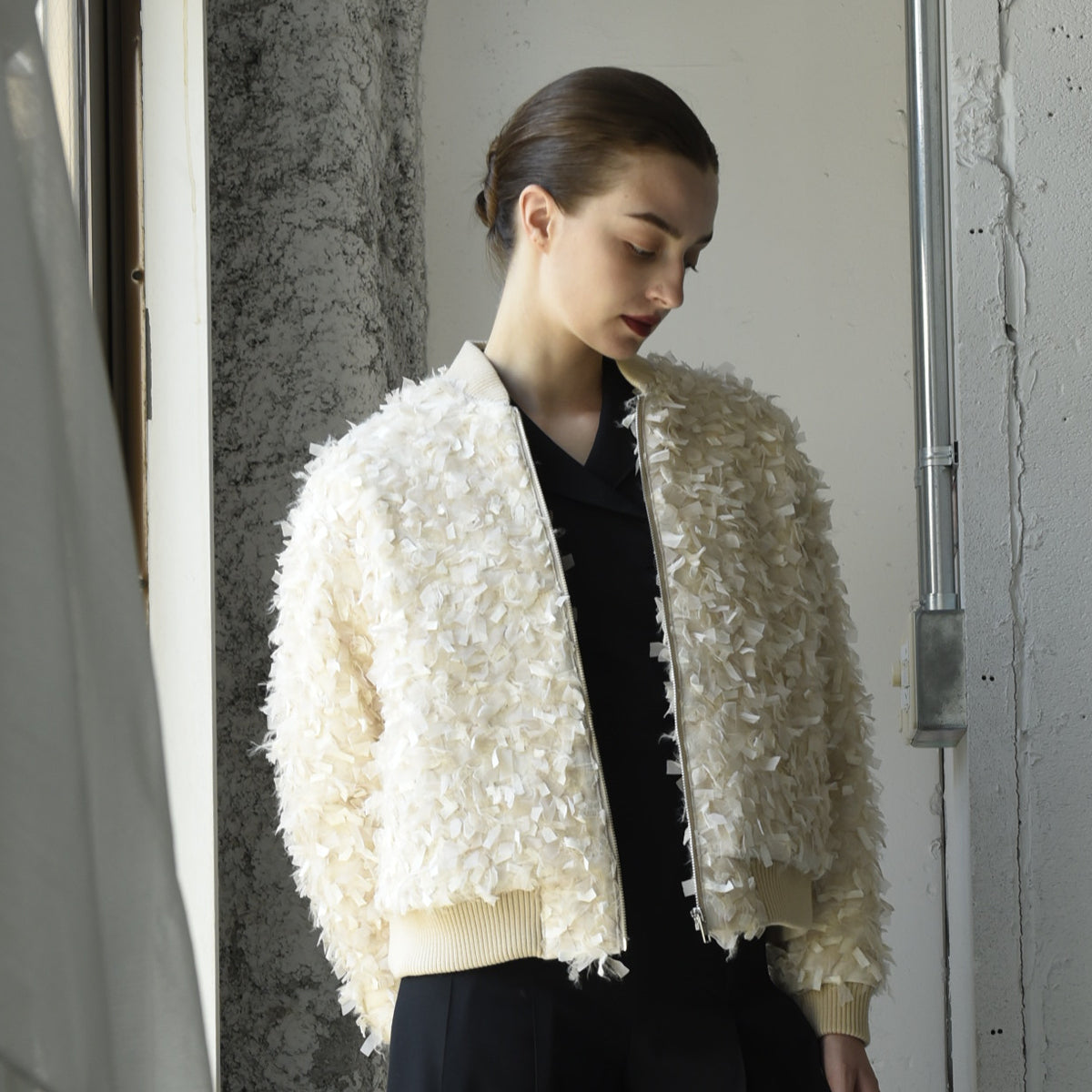 Fancy Tweed MA-1 Jacket