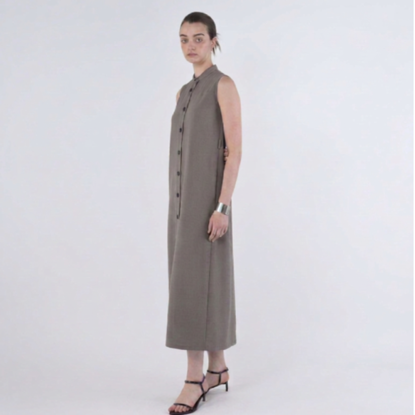 Front Button No sleeve One Piece