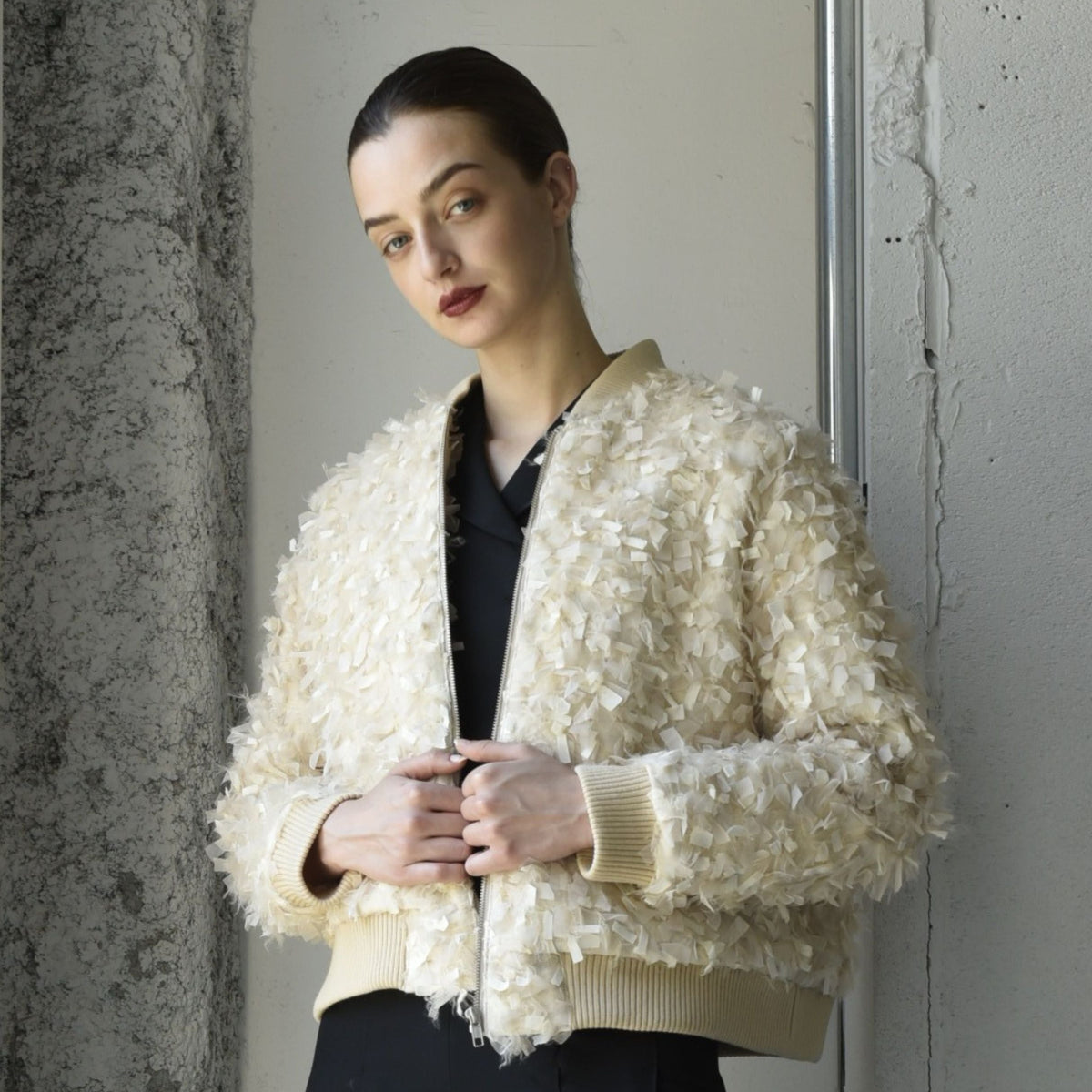 Fancy Tweed MA-1 Jacket