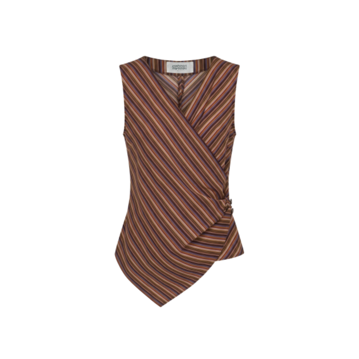 Mikawa Cotton Stripe Wrap Bouse