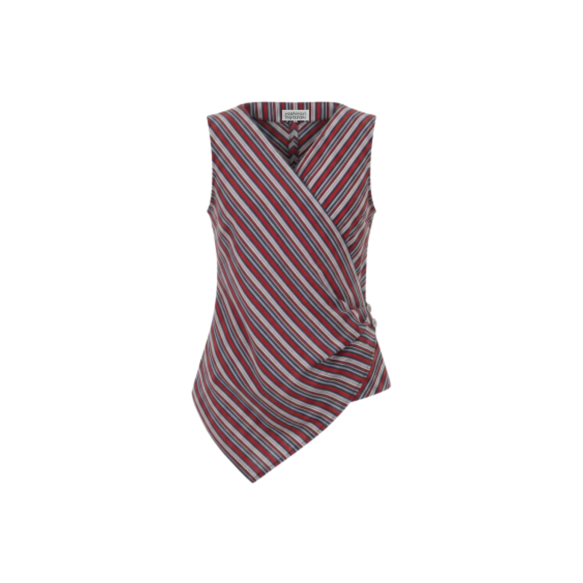 Mikawa Cotton Stripe Wrap Bouse