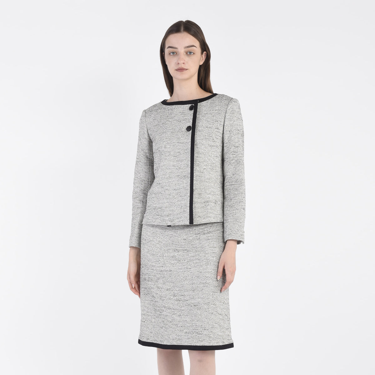 Veste en tweed et sergé
