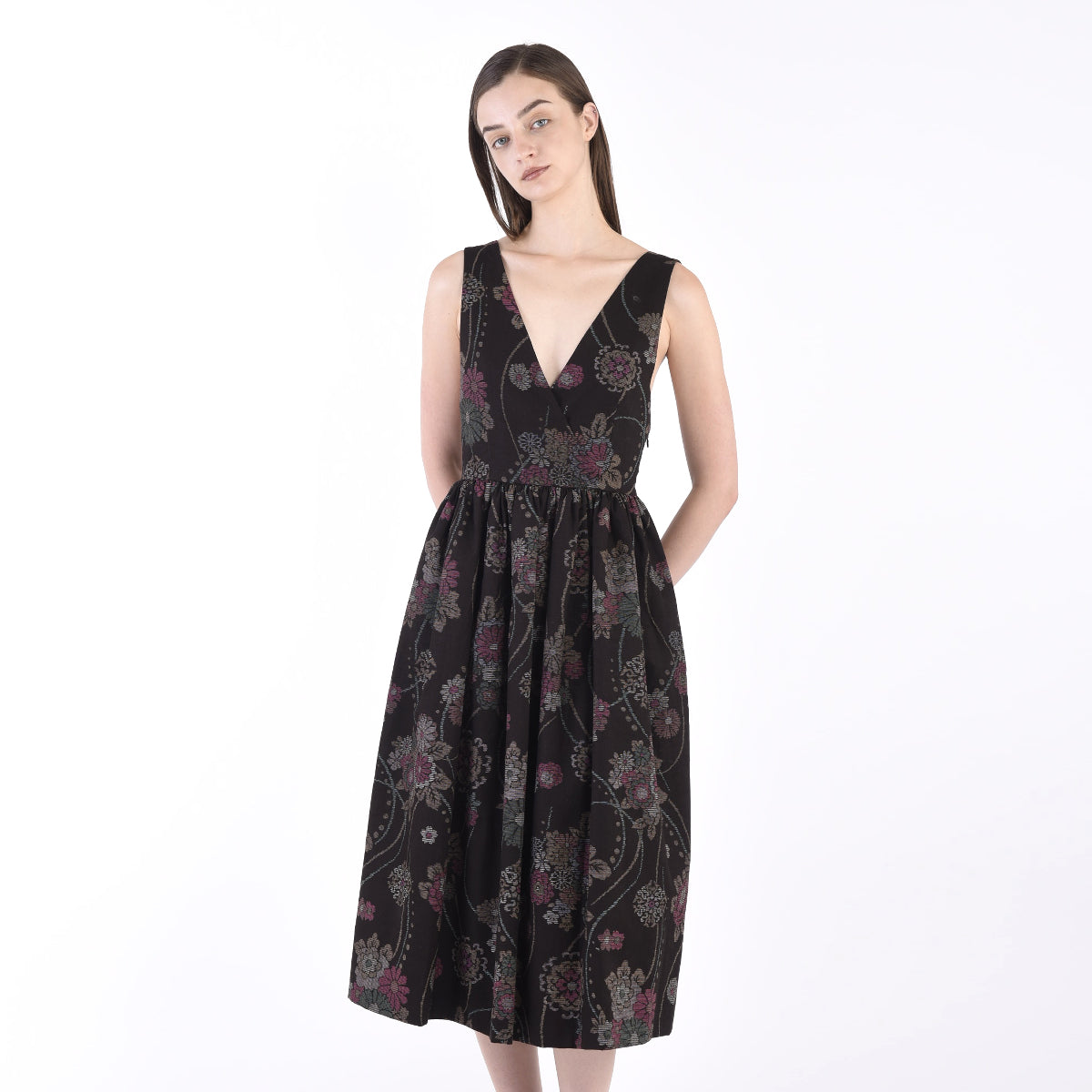 Kimono Print Cotton Jumper Skirt
