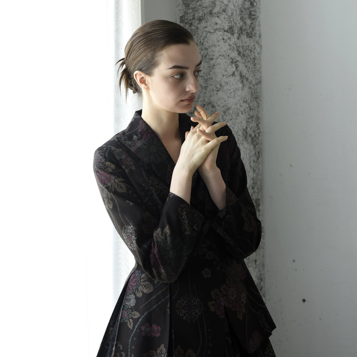 Kimono Print Cotton Jacket