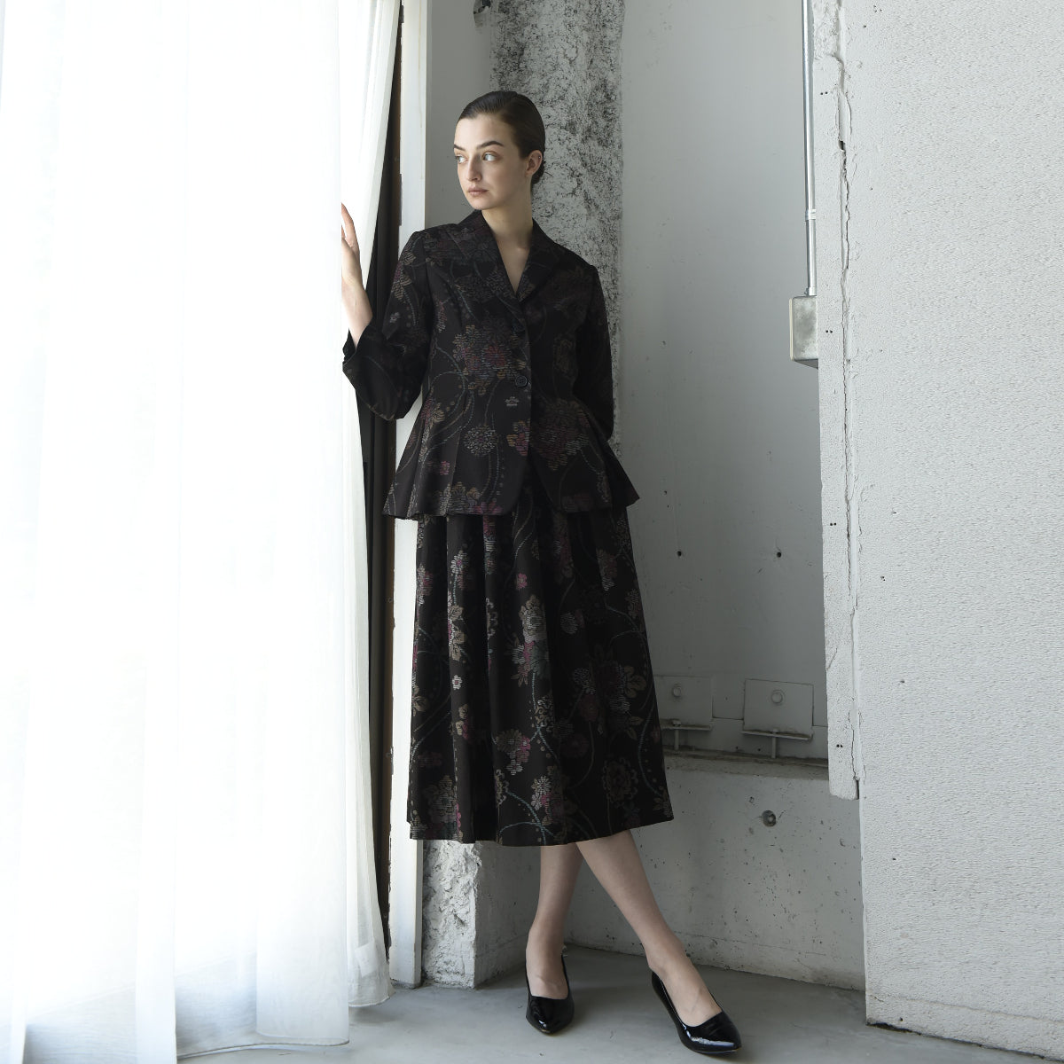 Kimono Print Cotton Jacket